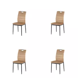 Set 4 scaune Riga, 43x54x92 cm, Velvet Beige